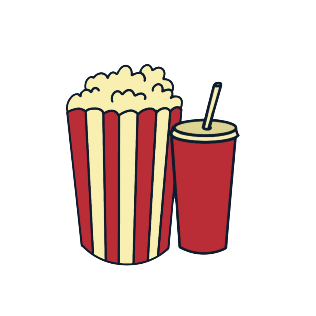 Popcorn and a drink