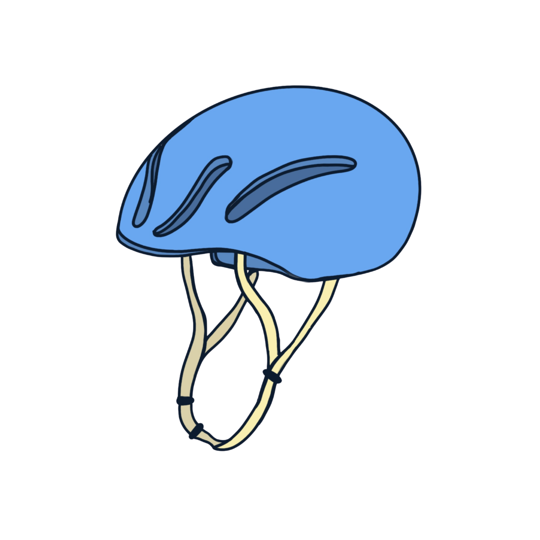 A bike helmet