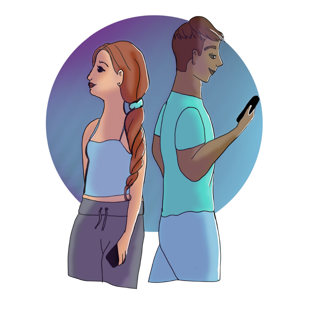 A young girl and a young man