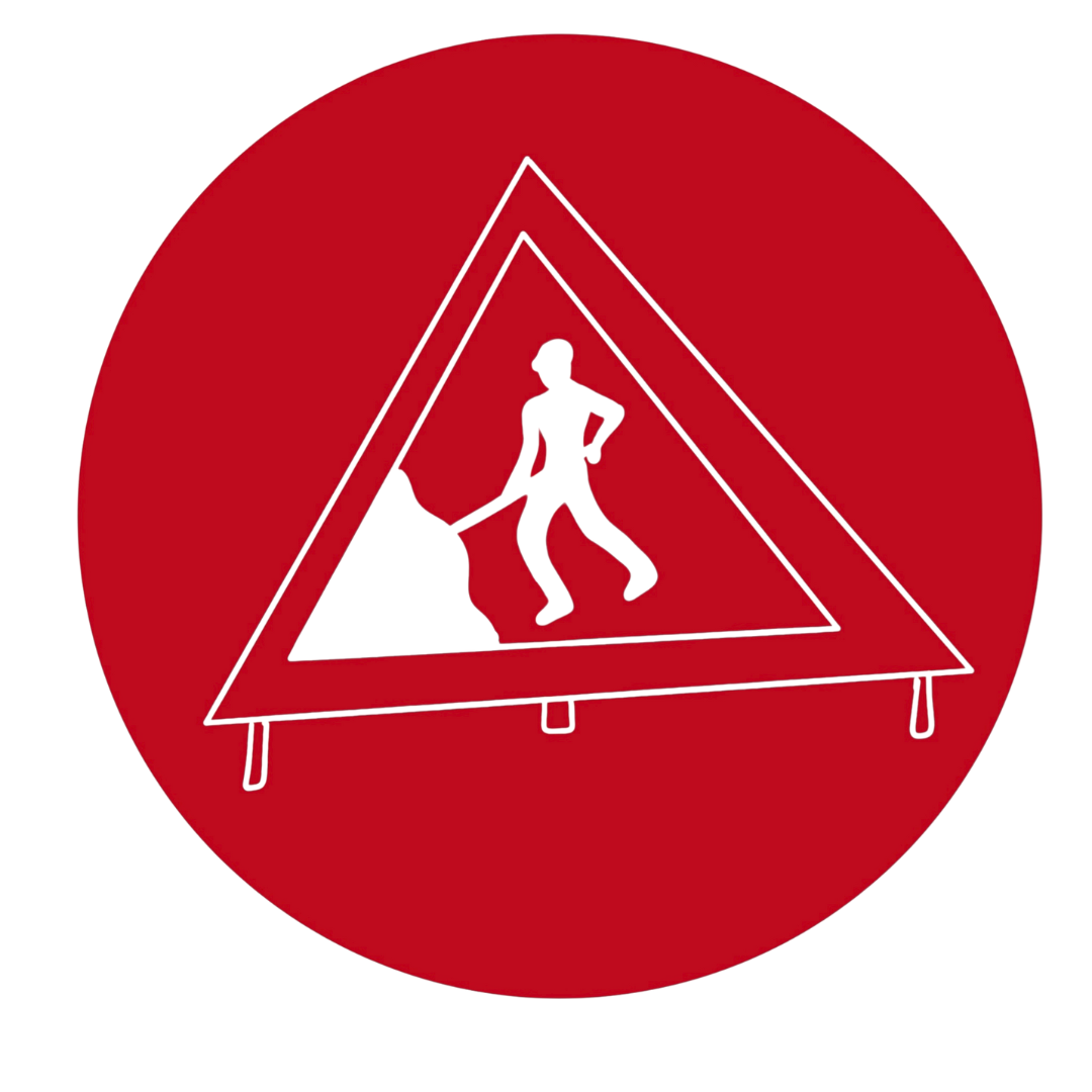 A roadworks sign