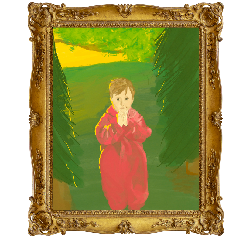 A little boy in a park