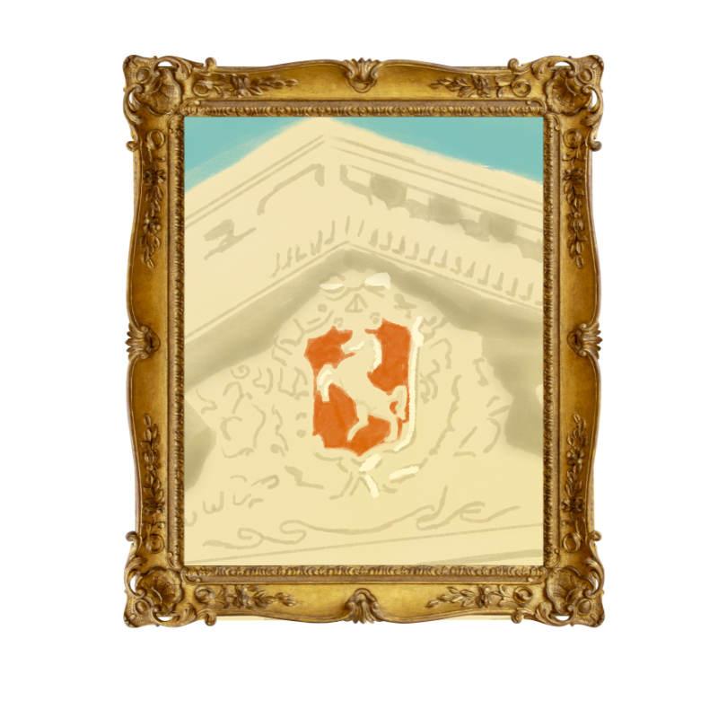 The Kent County Council crest on a building