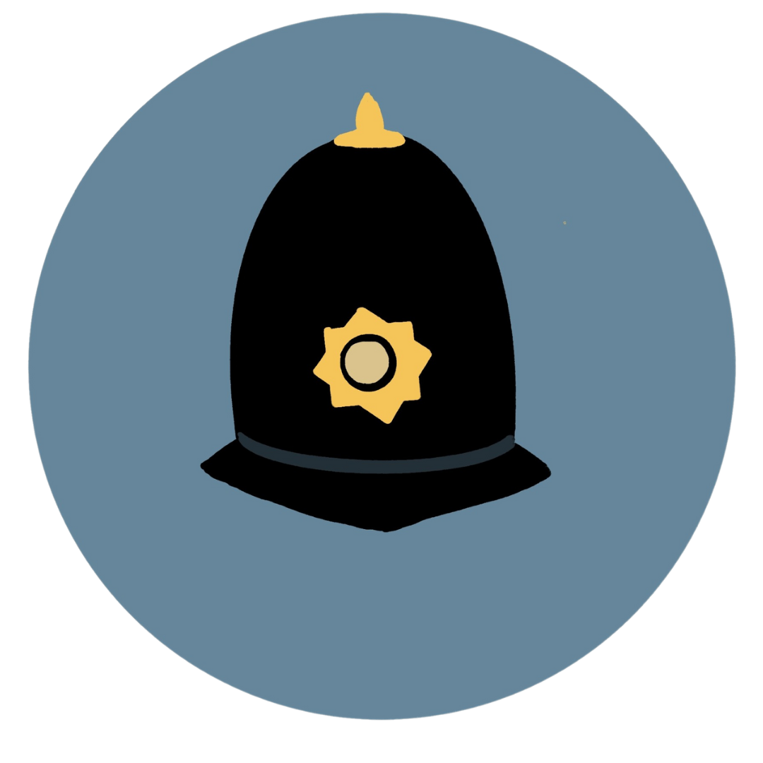 A police helmet