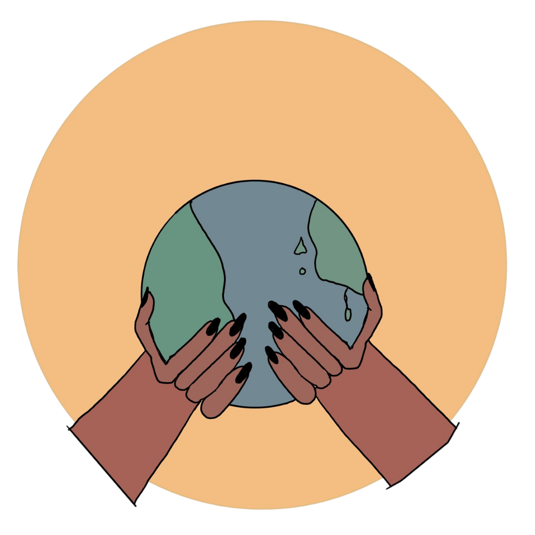 Hands holding the earth