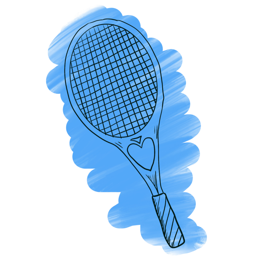 A tennis racket