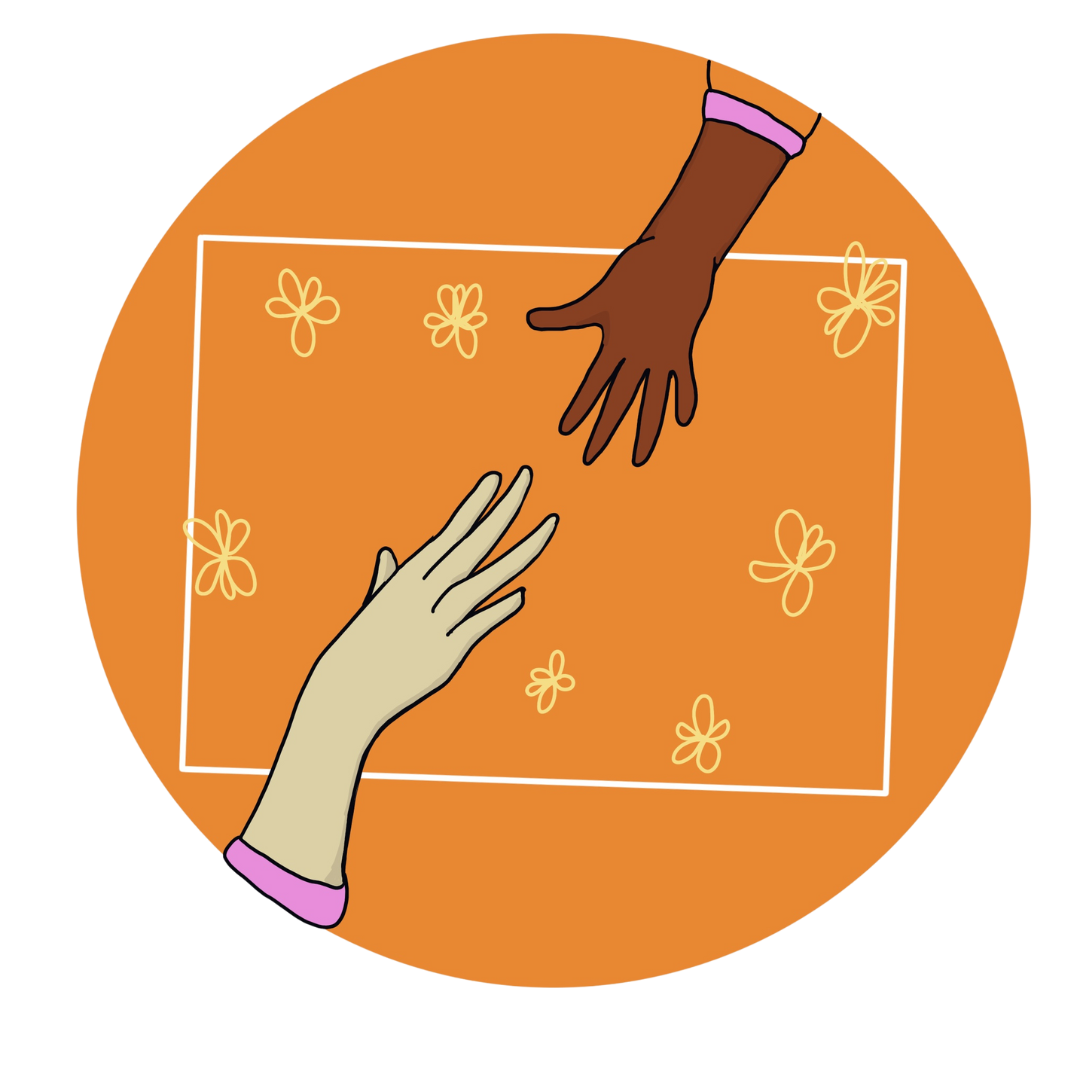 Hands, touching hands, reaching out